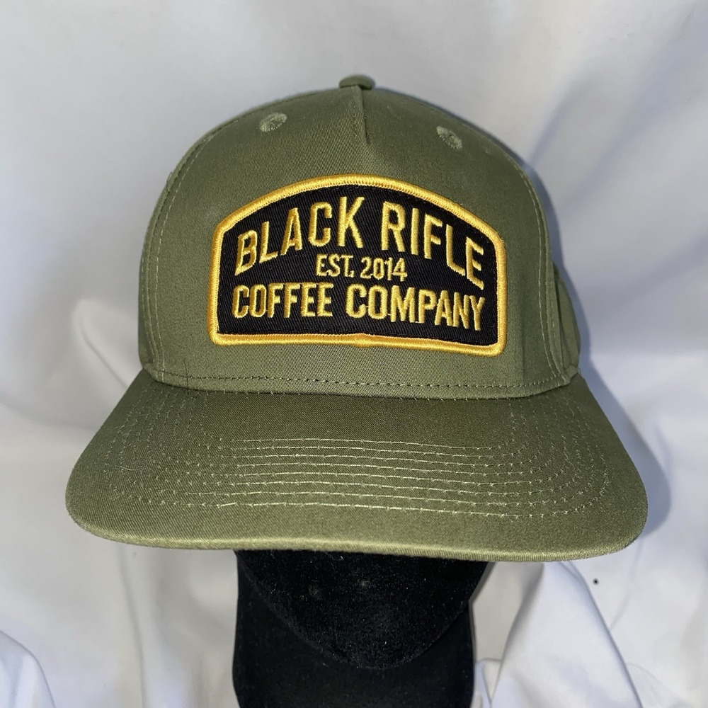 Black Rifle Coffee Company Olive Green Snapback Hat BRCC Est 2014 Patch